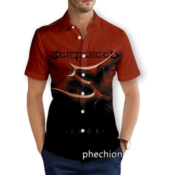 phechion Летни мъжки плажни ризи с къс ръкав, ежедневни ризи с 3D принтом, модни градинска дрехи, мъжки блузи X20