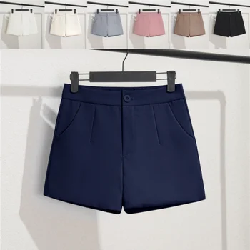 Дамски летни къси панталони, ежедневни дамски къси панталони, модерни и удобни елегантни диви свободни шорти с висока талия