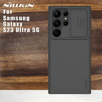 Nillkin за Samsung Galaxy S23 Ultra 5G Калъф CamShield Silky Sillicone Задната част на Кутията на PC-Телефон калъф за Samsung S23 Ultra