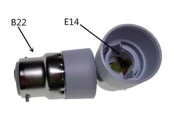 Преобразувател на притежателя на лампи B22-E14 B22 Преход от E14 до B22 адаптер основата на лампата b22 до e14 конвертиране на основание лампи e14-b22