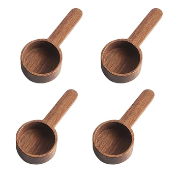Комплект дървени размерите лъжици, 4 бр., кухненски чаена чаена лъжичка, домакински мерителна посуда за приготвяне на храна