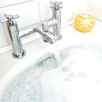 Сливная капак за преливане баня от PVC, накрайник за тава за баня със защита от преливане, Добавете допълнителни инча вода за подгряване на вана