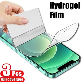 3ШТ Защитно фолио е с пълно покритие За iPhone 14 11 12 13 Pro Max Защитно фолио За iPhone X XR XS Max 6 7 8 Plus Гидрогелевая филм