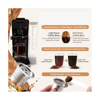 За създателите на Ninja CFP201 CFP301, филтър за кафе на капсули от неръждаема стомана, 4 бр.