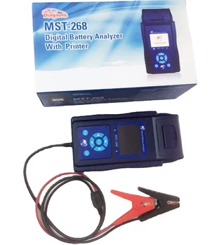 Автомобилният цифров анализатор на заряд на батерията MST-268 с поддръжка на принтера, многоезичен автомобилен тестер мощност CCA IEC EN DIN JIS
