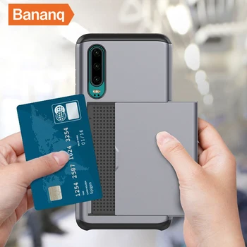 Bananq Слайд, Слот за карта Калъф за телефон Huawei P30 Pro устойчив на удари калъф за карти