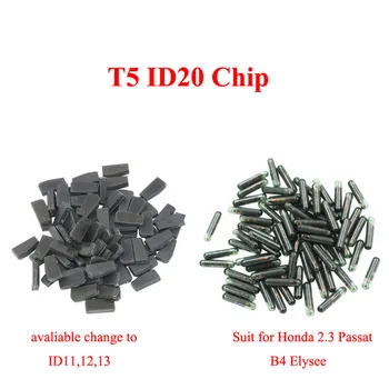 10/30 бр. транспондер за автомобилни ключове T5 (ID20) е Налично стъкло T5-ID20 от въглеродна керамика-заменя с ID11,12, 13