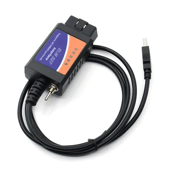 USB ELM327 FTDI PIC18F25K80 Четец на код OBD2 с чип OBD2 за Ford HS CAN/MS CAN switch ELM 327 Авто OBD2 Диагностичен Скенер