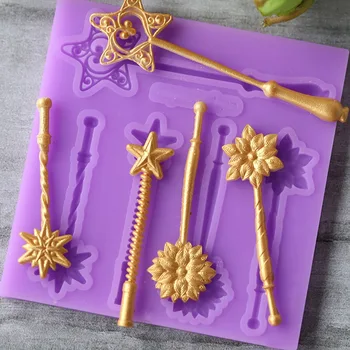 Магически силиконови форми за торта Yueyue Sugarcraft Фея, инструменти за украса на торта с фондан Деня на раждане, форма за бонбони, глинена форма, форма за шоколад
