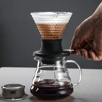 Силиконовата капачка за пипети се адаптира към V 60 набор от кафе, утолщающий филтър, 300/500/700 мл, фуния за кана за кафе и комплект за ръчно измиване кана за кафе