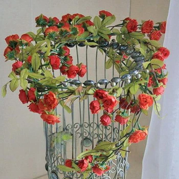 170 см, изкуствена Роза в европейски Стил, Цвете от ратан, Имитация на Ратан, Сватбена Украса на стена