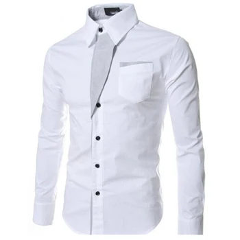 Пролетни модни мъжки ежедневни ризи на райета, пролет-есен, приталенная риза с дълъг ръкав, мъжки бяла риза, блузи, мъжки дрехи