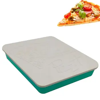 Контейнер за съхранение на пици, Силиконова кутия за хранене с 4 сервировочными корита, Форма за пица, Поставка за пица с капак За съхраняване на остатъците