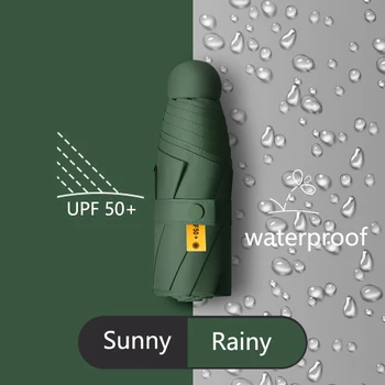 Слънцезащитен чадър със защита от ултравиолетови лъчи, pocket малък чадър за предпазване от слънце и ултравиолетови лъчи, чадър Paraguas Mini Capsule Umbrella