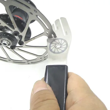 Гаечен ключ за корекция на спирачния диск на мотора от неръждаема стомана, инструменти за ремонт на велосипеди висока твърдост, джобно кормило обзавеждане