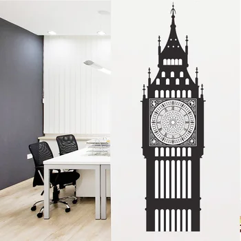 3D моделиране чужди часовници дърво стикер на стената часовниковата кула бухал стикер на часовници хол декорация на стените в спалнята стикер на часовници