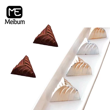 Meibum 18-Полостная форма За Шоколад С Триъгълен Модел За детски Бонбони Поликарбонатная Форма За Украса на сладкиши в Тава За Печене