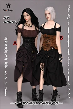SA Toys SA012 1/6 Реколта дрехи в стила steampunk и готически костюм, подходящ за 12 см, женска фигурка TBLeague, боди