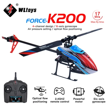 WLtoys XK K200 Rc Helicopter 2,4 G 6-Aixs Жироскоп 4CH Задържане на Височина Оптичен Поток Хеликоптер с Играчки с Дистанционно Управление за Деца
