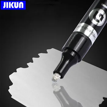 Течен огледален маркер JIKUN, сребърни маркери, Химикалки, Светлоотразителни Бои, Отразени Маркери, Хромирана Метална Писалка за бродерия