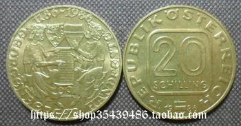 800-Годишнината от сключването на Гергенбергского договор в Австрия през 1986 г., възпоменателна монета в 20 шельфов