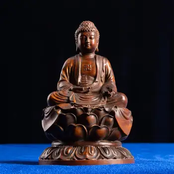 Седнал Буда с кулата на: Дървени скулптури на съвременното изкуство - Идеален подарък статуетка, отличителен елемент на декора за съвременно пространство