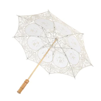 Сватбен Чадър Ръчно изработени Дантелен Чадър Сватбен реквизит за Фотосесия Декоративен чадър Сватбени чадъри за младоженци Сватбени прозрачни Unbrella